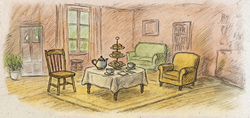 A drawing of afternoon tea