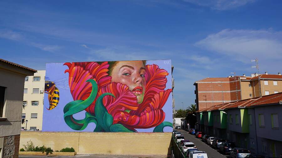 Narcissus mural for M.A.P in Torrijos Spain